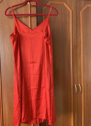 Красное атласное платье- комбинация ❤️‍🔥2 фото