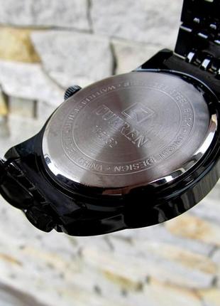 Чорний чоловічий наручний годинник curren/ курен7 фото