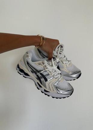 Женские кроссовки asics gel-kayano 14 white/black3 фото