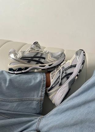 Женские кроссовки asics gel-kayano 14 white/black7 фото