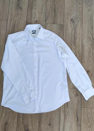Класична біла оверсайз сорочка великого розміру, 54р максимум4 фото
