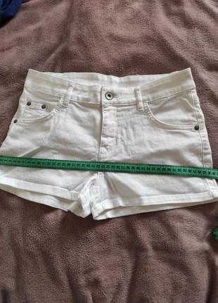 Шорты короткие белые джинсовые3 фото