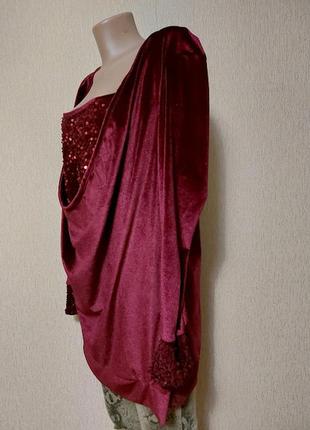 Гарна жіноча велюрова оксамитова кофта, блузка5 фото