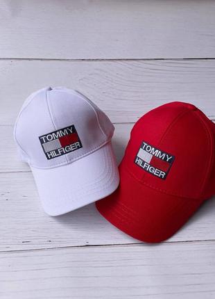 Бейсболка женская, мужская кепка, кепка, красная, белая, летняя, демисезонная кепка, с логотипом