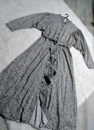Вискозное миди платье от h&amp;m3 фото
