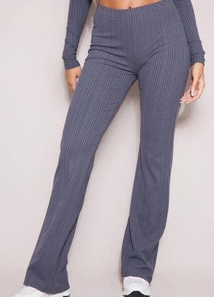 Штани брюки в рубчик сіро-сині розмір 42 plt