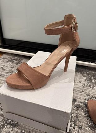 Туфли босоножки сандалии 10 см пудровые (zara next h&m)