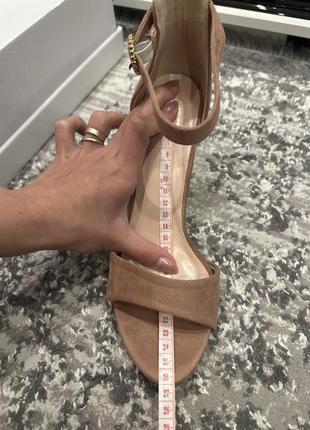 Туфлі босоніжки сандалі 10 см пудрові (zara next h&m)10 фото