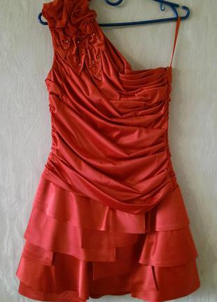 Червоне випускну сукню {трансформер}3 фото