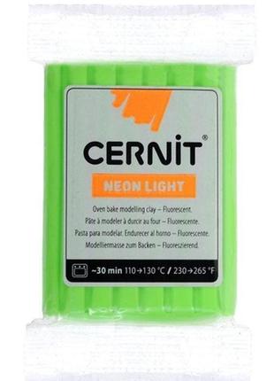 Глина полимерная cernit neon light 56гр неон cr-0930056***_зеленый неон (cr-ce0930056600)