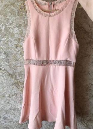Платье нежно-персикового цвета2 фото