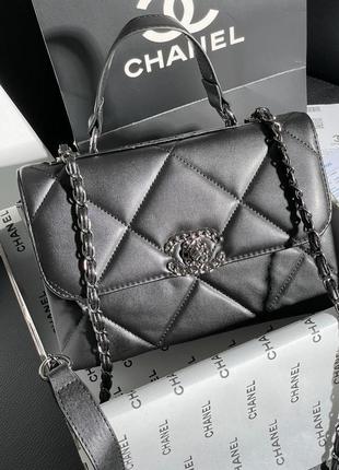 Сумка женская в стиле chanel classic black/black