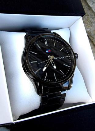 Чорний чоловічий наручний годинник tommy hilfiger/ томмі хілфігер1 фото