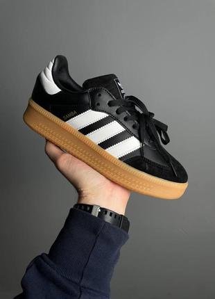 Кроссовки adidas samba xlg black/white gum platform⚡️7 фото