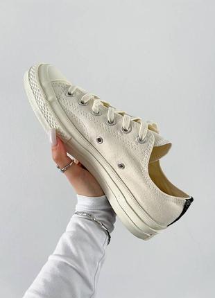 Женские кроссовки garcons play x converse low white5 фото