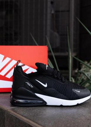 Чоловічі кросівки nike air max 270 black white1 фото