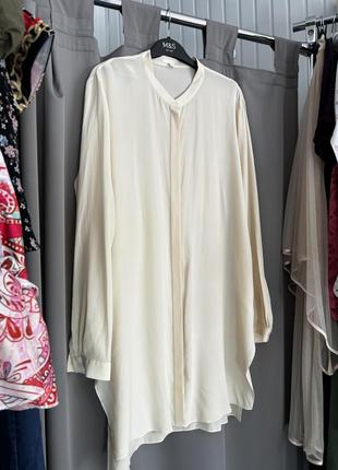 Шелковая молочная блуза от cos👌2 фото