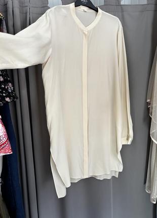Шелковая молочная блуза от cos👌8 фото