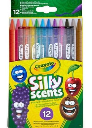 Карандаши цветные 12цв. crayola выкручивающиеся ароматизированные 68-74041 фото