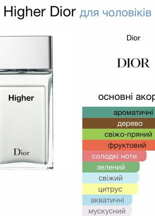 Оригінал! 🧚‍♀️higher від dior -парфум для чоловіків. стародел.👉🏻залишок 40/1007 фото