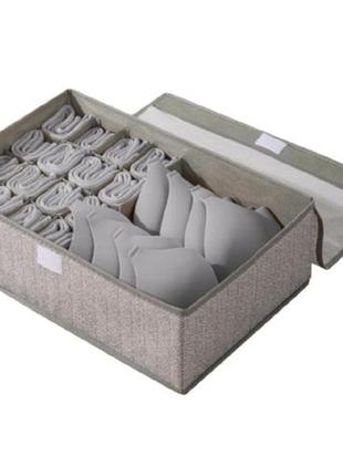 Коробка-органайзер для зберігання білизни 16+1від 43*28*11см 43281117 /48