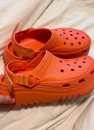 Кроксы на платформе оранжевые помаранчеві crocs hiker xscape persimmon  w6 w7 w8 w9 w10