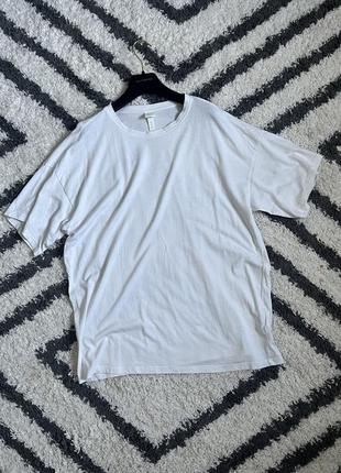 Белая оверсайз футболка h&m oversize t-shirt