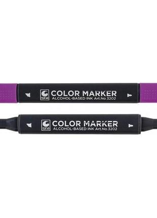 Скетч маркер sta 3202 двосторонній 0,7 мм, 1-7мм_фиолетовый світлий (sta3202-82)1 фото