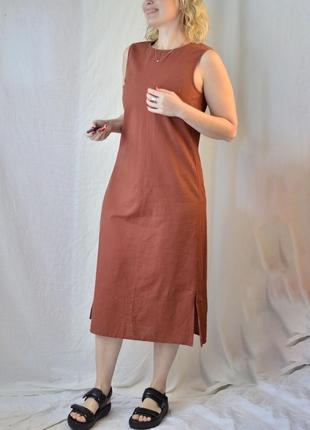 8510\130 теракотова бавовняна сукня primark m