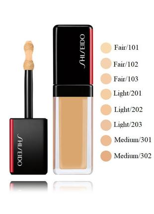 Жидкий консилер 103 fair shiseido корректор synchro skin self-refreshing concealer7 фото