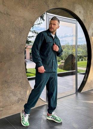 Костюм чоловічий сорочка штани, вельвет кубики 46-56 рр. мужской вельветовый костюм дн