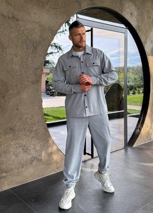 Костюм чоловічий сорочка штани, вельвет кубики 46-56 рр. мужской вельветовый костюм дн