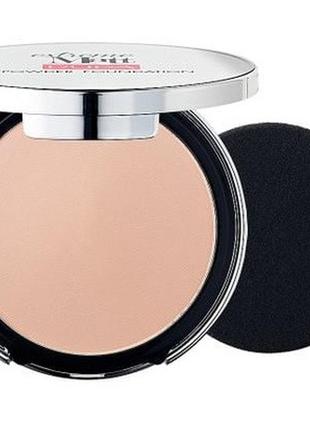 Компактна пудра-основа для обличчя pupa extreme matt powder foundation spf 20 020 light beigen, 11 г