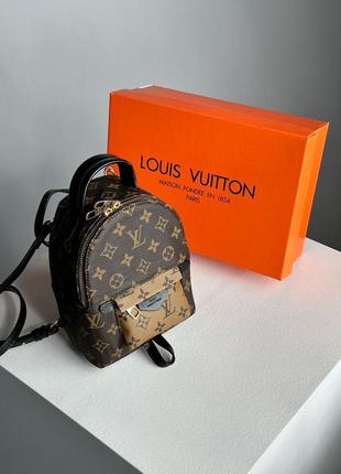 Рюкзак женский в стиле louis vuitton palm springs mini brown/ginger3 фото