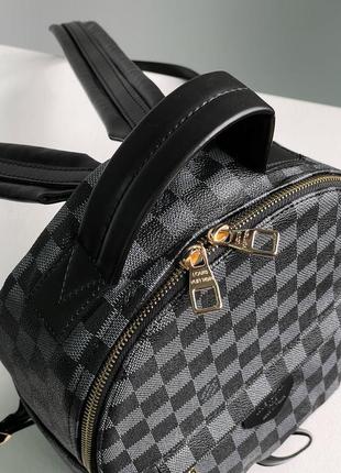 Рюкзак жіночий в стилі louis vuitton palm springs backpack grey chess5 фото