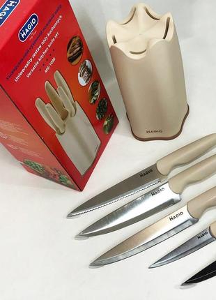 Набір ножів універсальний кухонний magio mg-1090, кухарські ножі набір, кухонні ножі7 фото