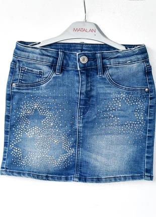 Hm джинсова спідничка з стразами в стилі zara mango reserved next cos