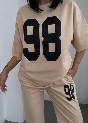 Жіночий літній спортивний костюм футболка, штани 42-50 рр. женский костюм лето 041340 бф6 фото