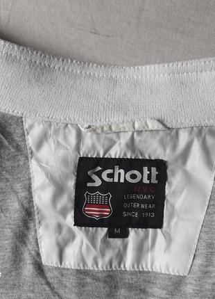 Schott стильная белая легкая куртка ветровка8 фото