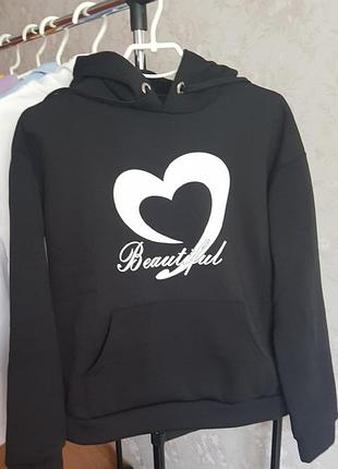 Батник с капюшоном сердце