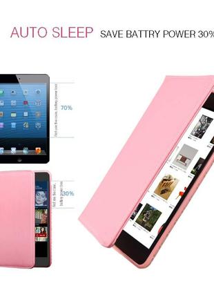 Чохол-книжка для apple ipad 7 (10.2 дюйма), поворотний на 360 градусів, pink6 фото