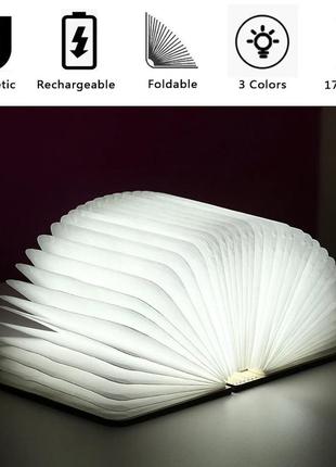 Настольная лампа светильник в виде книги foldable book lamp ночник для детской комнаты 72592 фото