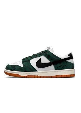 ✔️женские кроссовки nike sb dunk low green snake