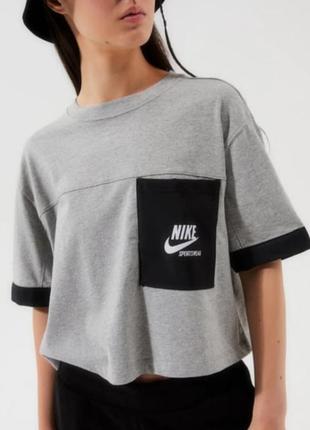 Женская укороченная футболка из хлопка nike sportswear oversize новая оригинал