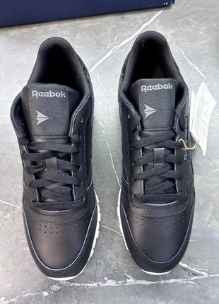 Кросівки жіночі reebok classic leather black оригінал3 фото