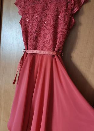 Сукня плаття червоне коралове жіноча4 фото