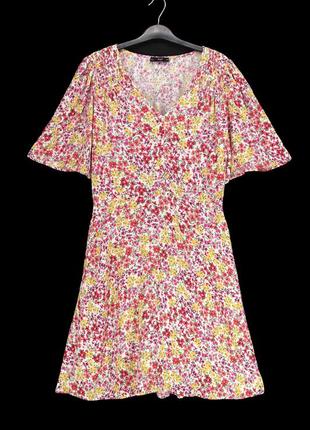 Платье из вискозы "f&f" в мелкий цветочек, uk12/eur40.