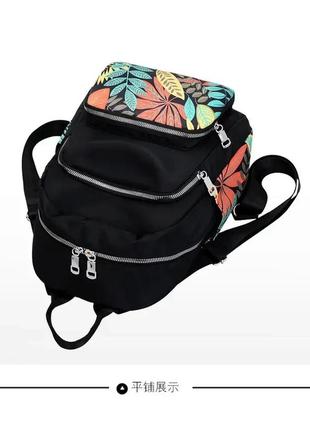 Женский рюкзак с цветами jingpin нейлоновый 36х28х13 см6 фото