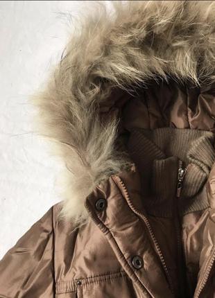 Зимова дитяча куртка коричневого кольору1 фото
