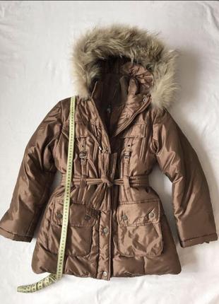 Зимова дитяча куртка коричневого кольору2 фото
